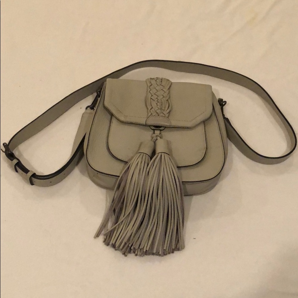 Light gray Rebecca minkoff fringe bag